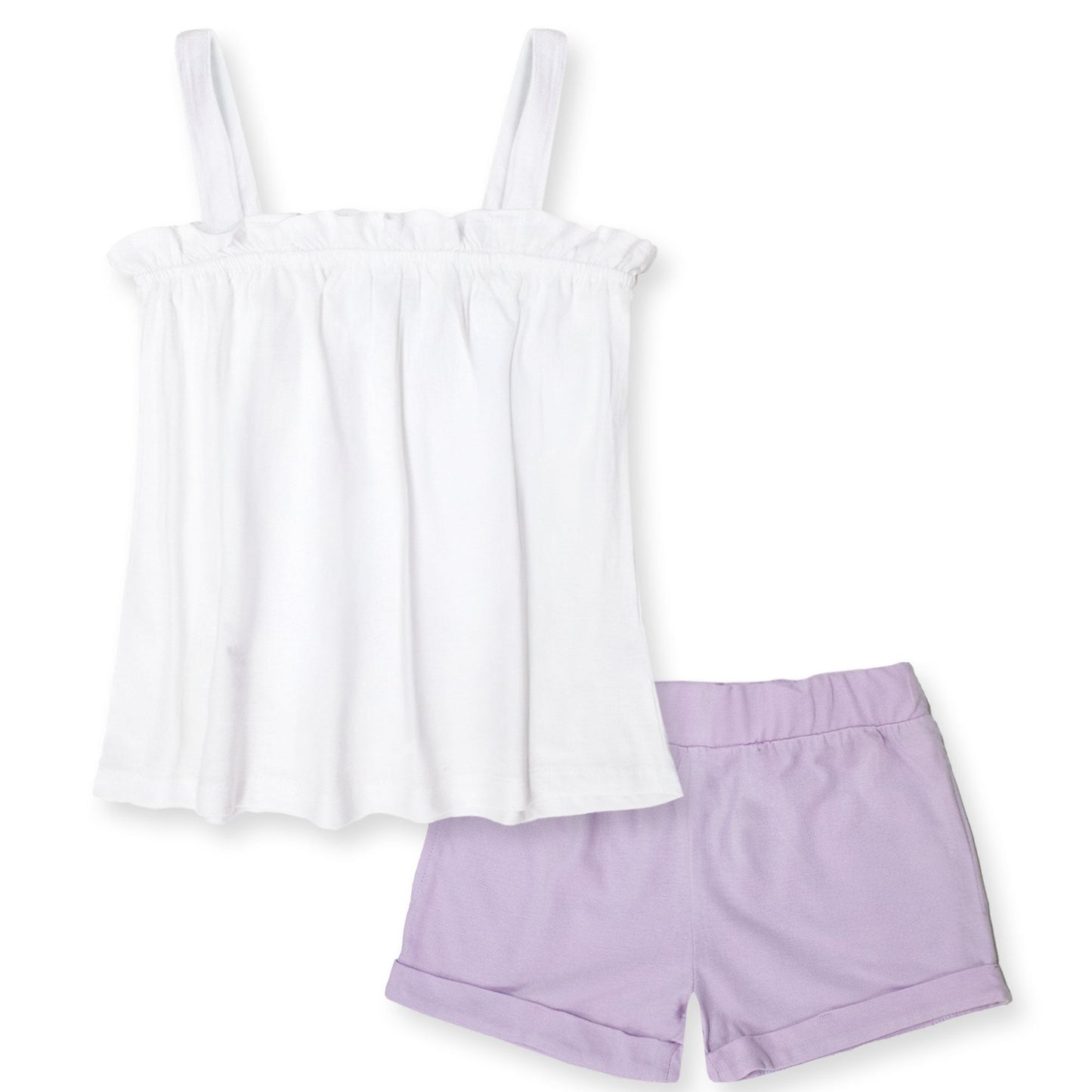 Completo bambina Disney Frozen Elsa estivo maglia e short in cotone 7093