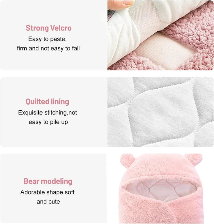 Coperta Teddy Bear Baby Blanket Fluffikins - Morbidezza e Calore per il Tuo Piccolo Rosa