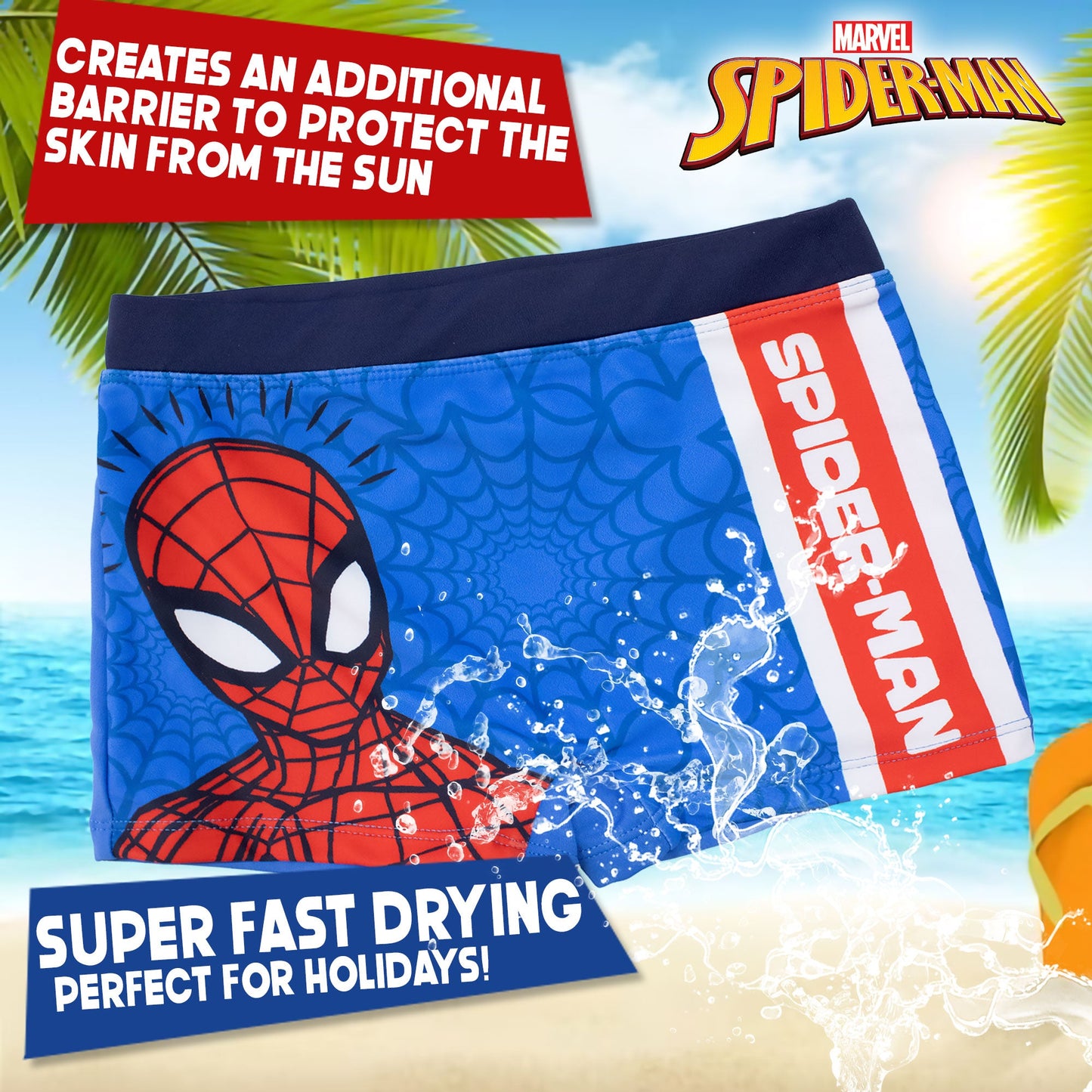 Costume bagno Marvel Spiderman bambino pantaloncino mare parigamba bimbo 7100