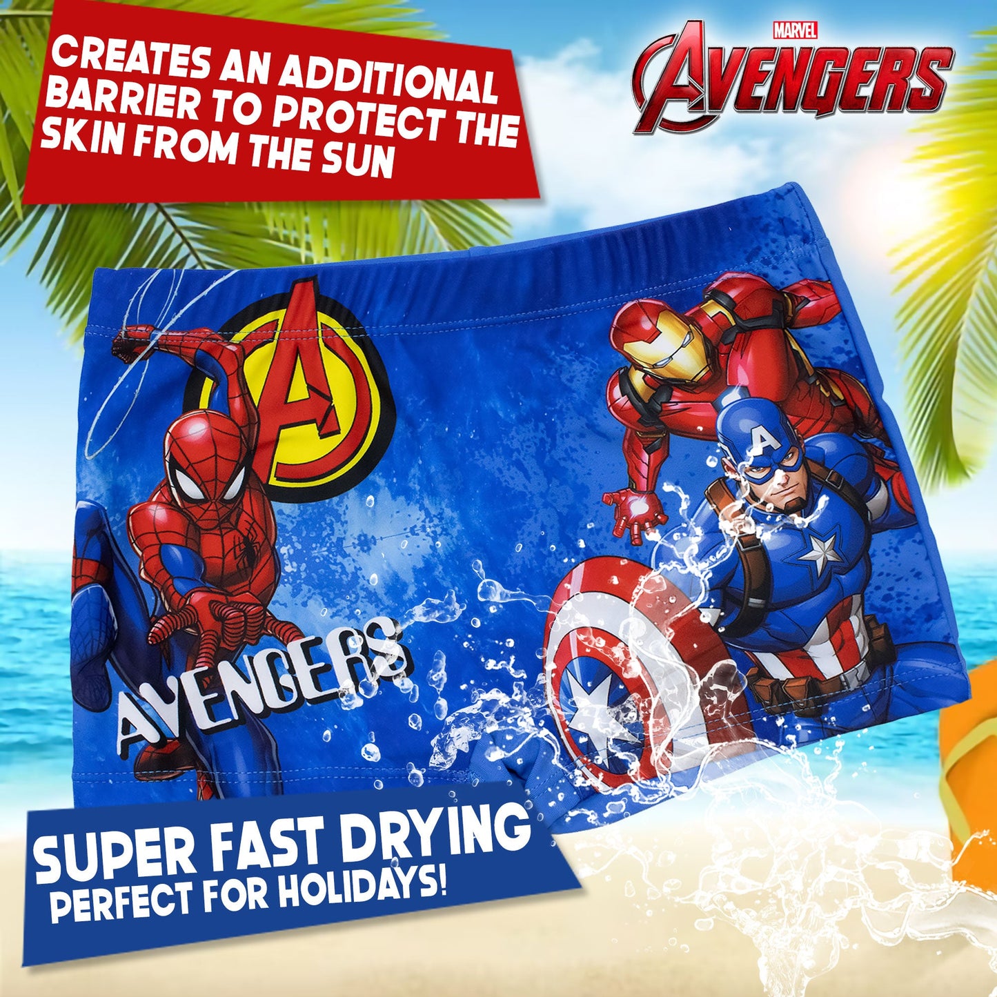 Costume bagno Marvel Avengers bambino pantaloncino mare parigamba bimbo 7101