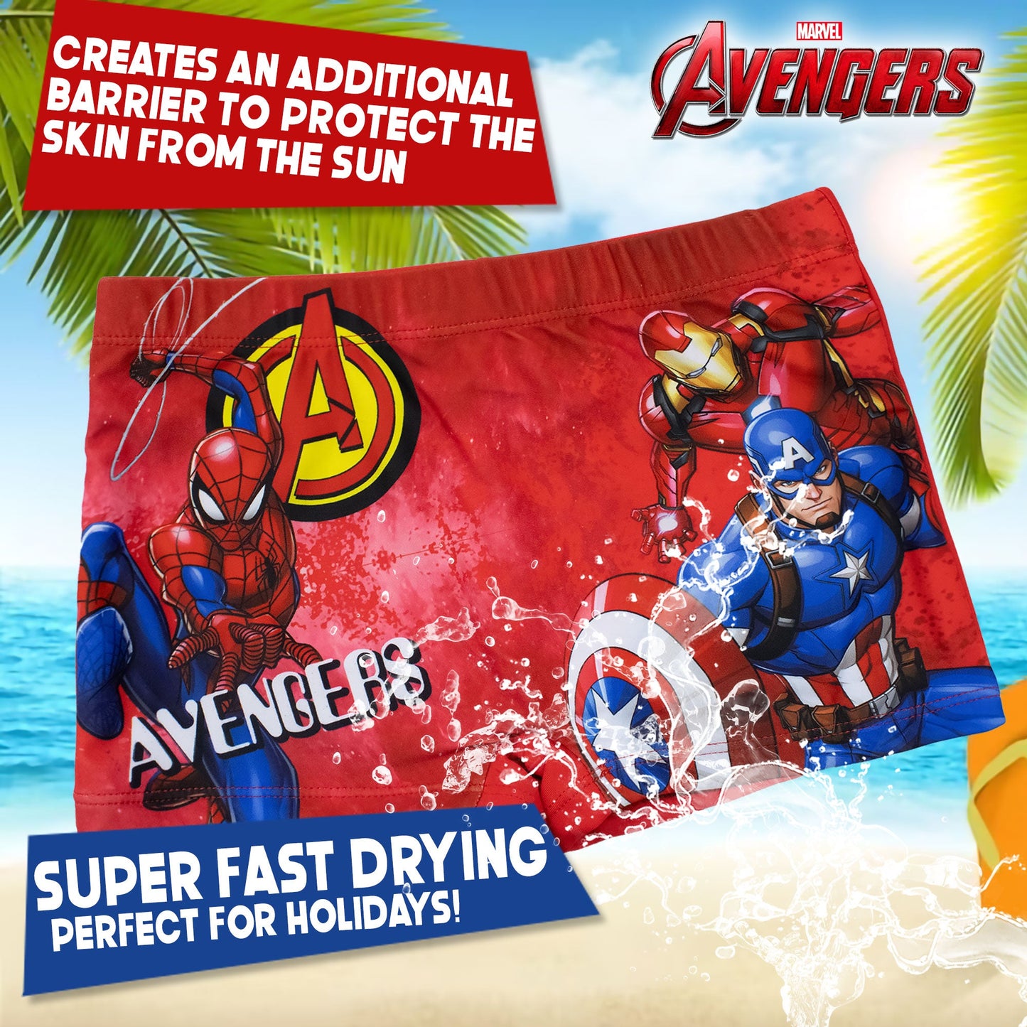 Costume bagno Marvel Avengers bambino pantaloncino mare parigamba bimbo 7101
