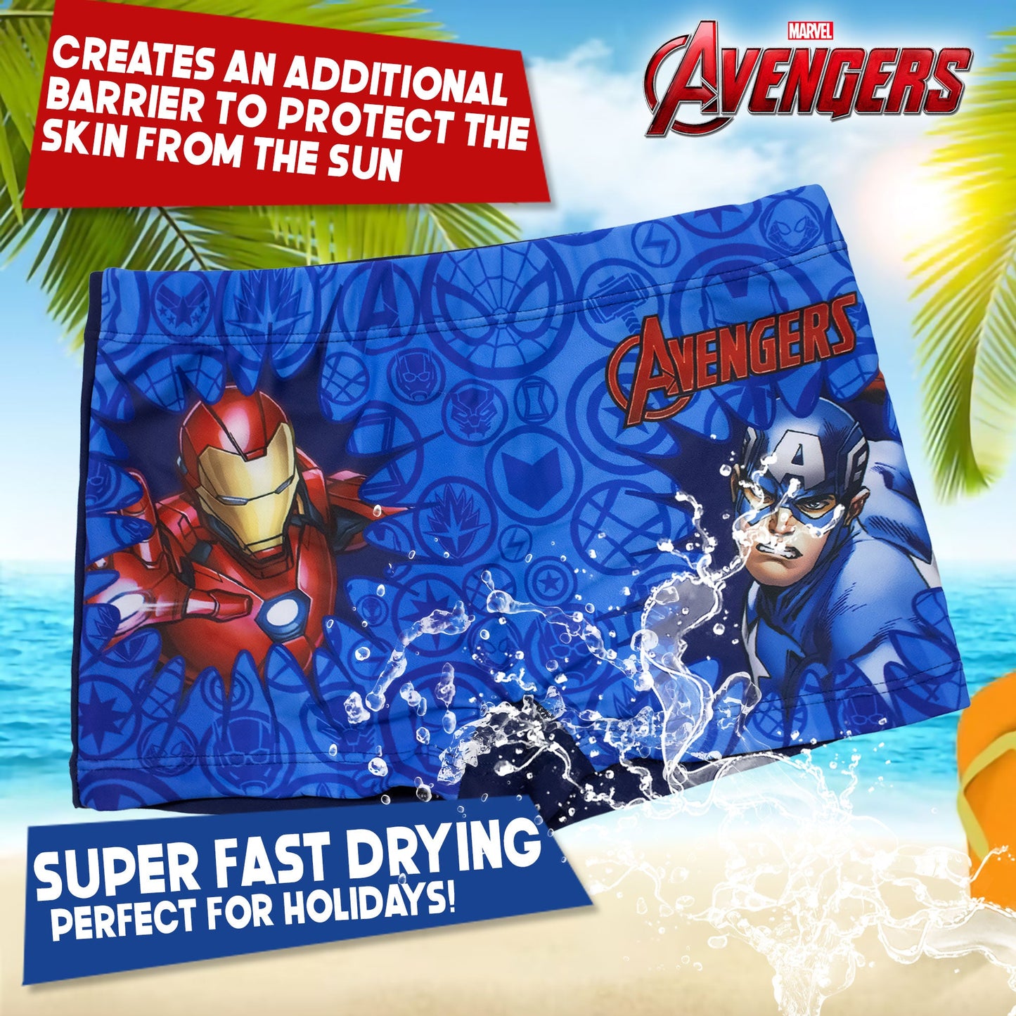 Costume bagno Marvel Avengers bambino pantaloncino mare parigamba bimbo 7102
