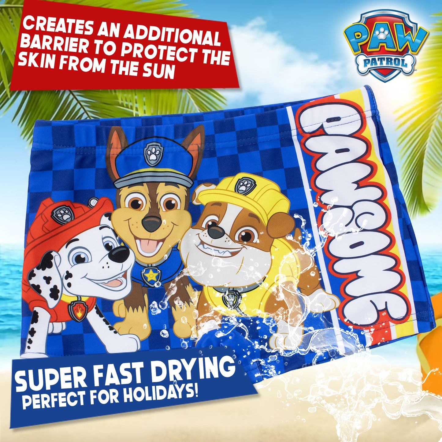 Costume da bagno Paw Patrol per bambino pantaloncino mare bimbo 7108