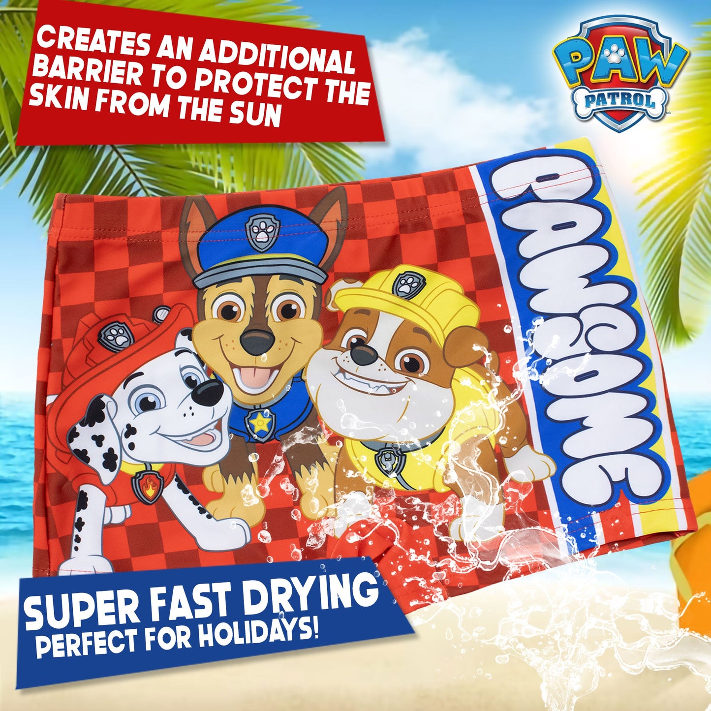 Costume da bagno Paw Patrol per bambino pantaloncino mare bimbo 7108