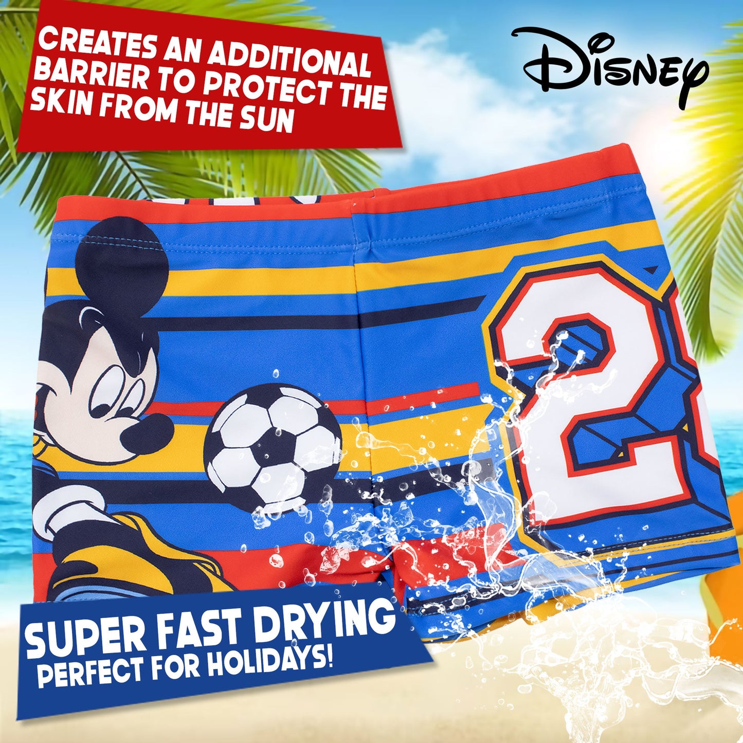 Costume bagno Disney Mickey Mouse bambino pantaloncino mare Topolino bimbo 7111