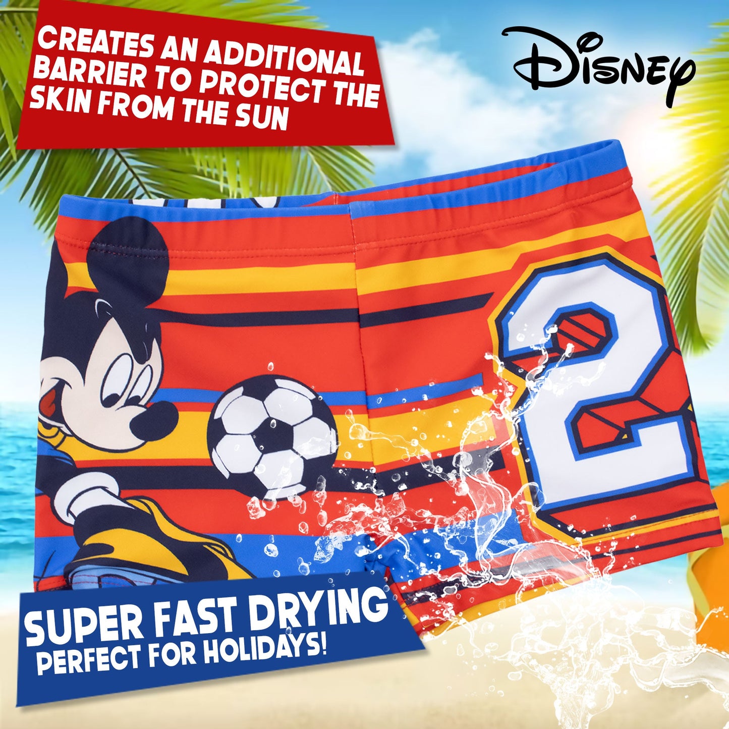 Costume bagno Disney Mickey Mouse bambino pantaloncino mare Topolino bimbo 7111