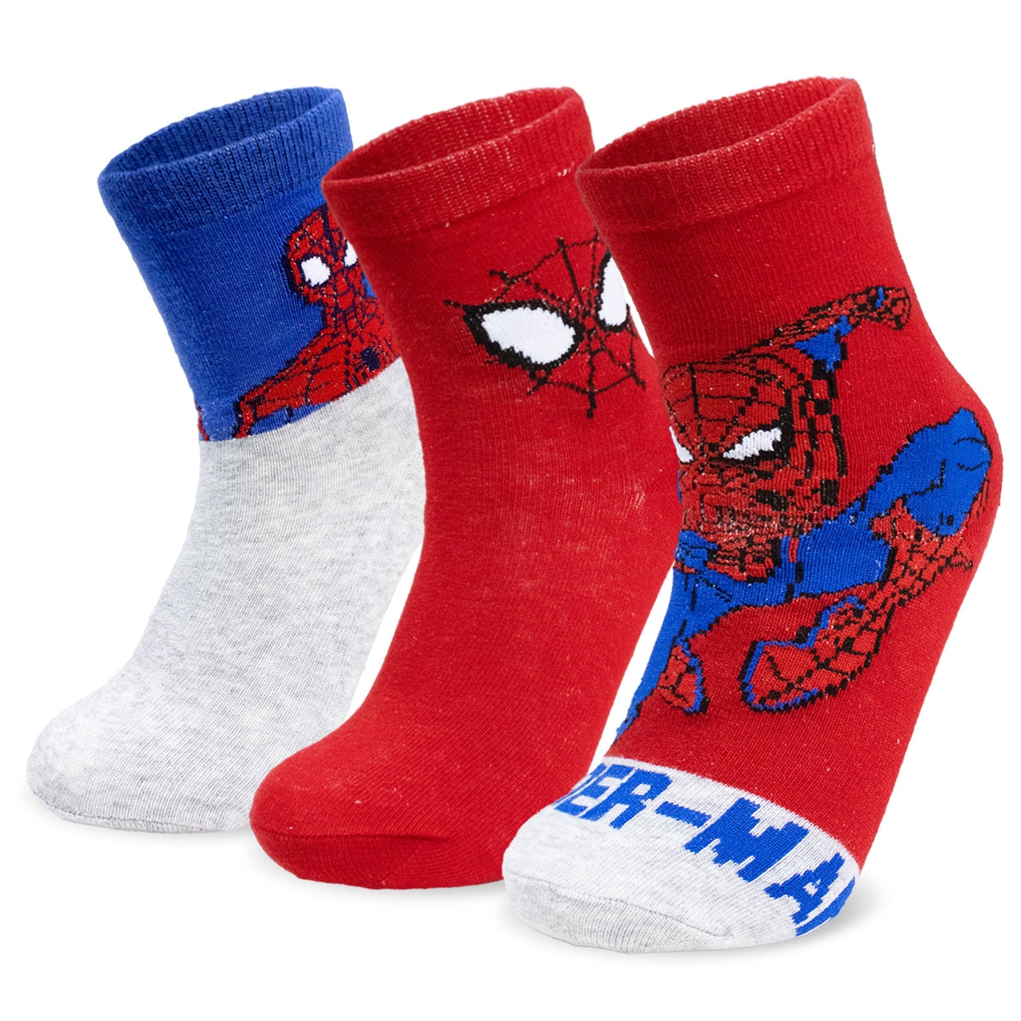 Calzini per bambino Marvel Spiderman set 3 paia di calze in cotone bimbo 7113