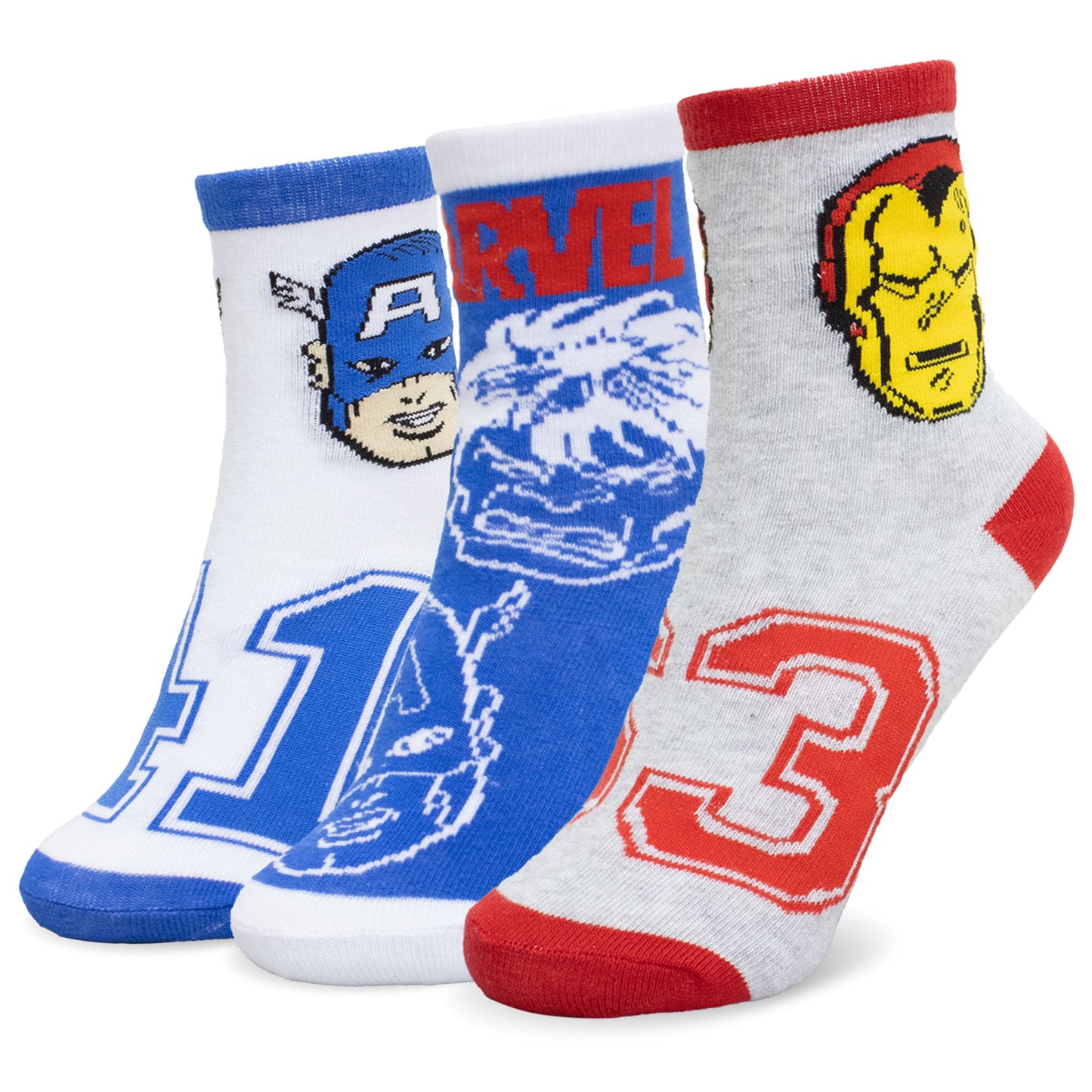 Calzini per bambino Marvel Avengers set 3 paia di calze in cotone bimbo 7114