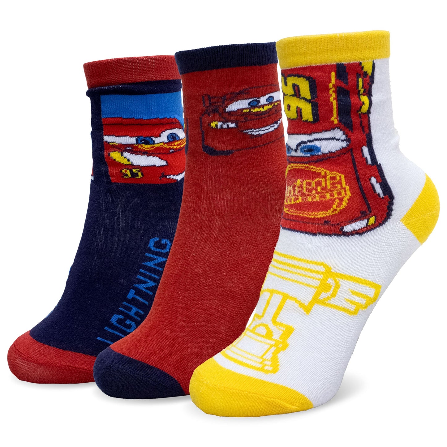 Calzini per bambino Disney Cars Saetta set 3 paia di calze in cotone bimbo 7115