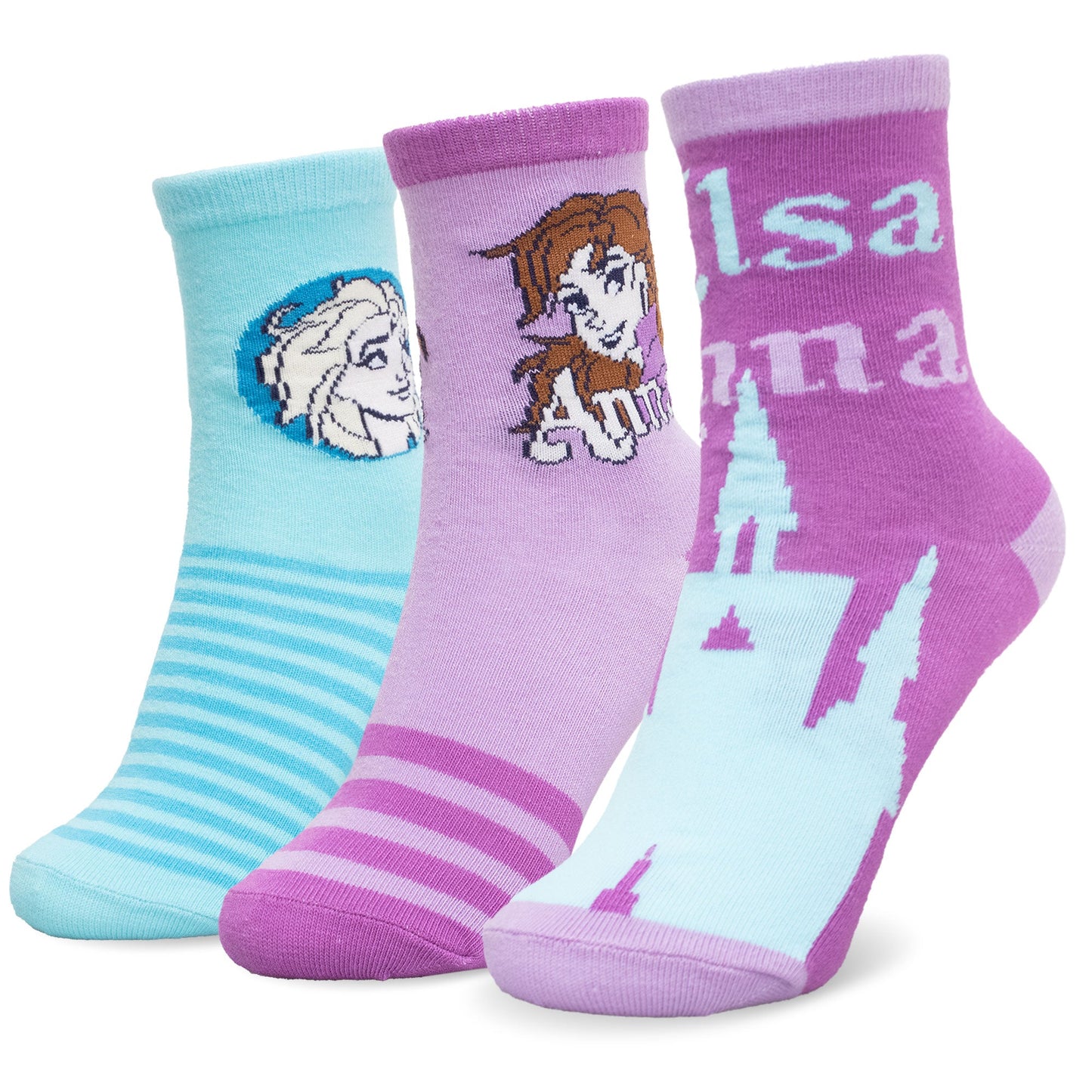 Calzini per bambina Disney Frozen Elsa set 3 paia di calze in cotone bimba 7116