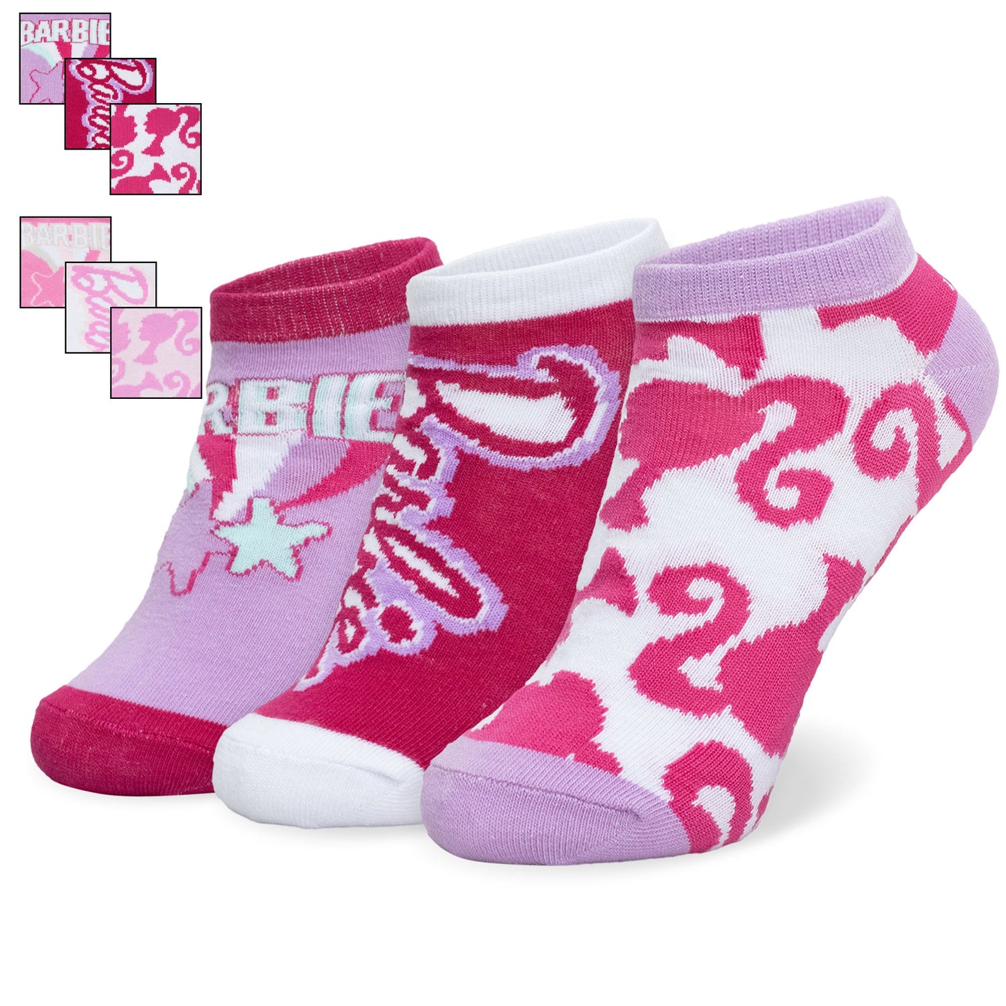 Calzini per bambina Barbie set 3 paia di calze in cotone per bimba 7118