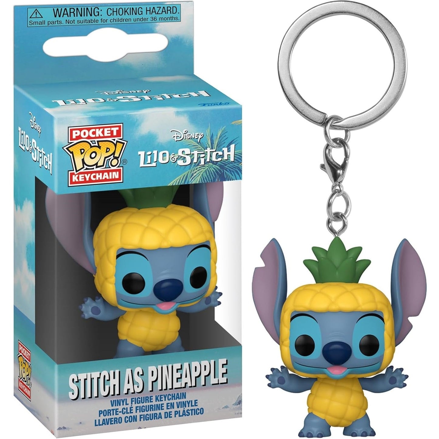 Funko Pop ! Keychain Disney Lilo & Stitch - (Stitch as Pineapple) Portachiavi 4 Cm
