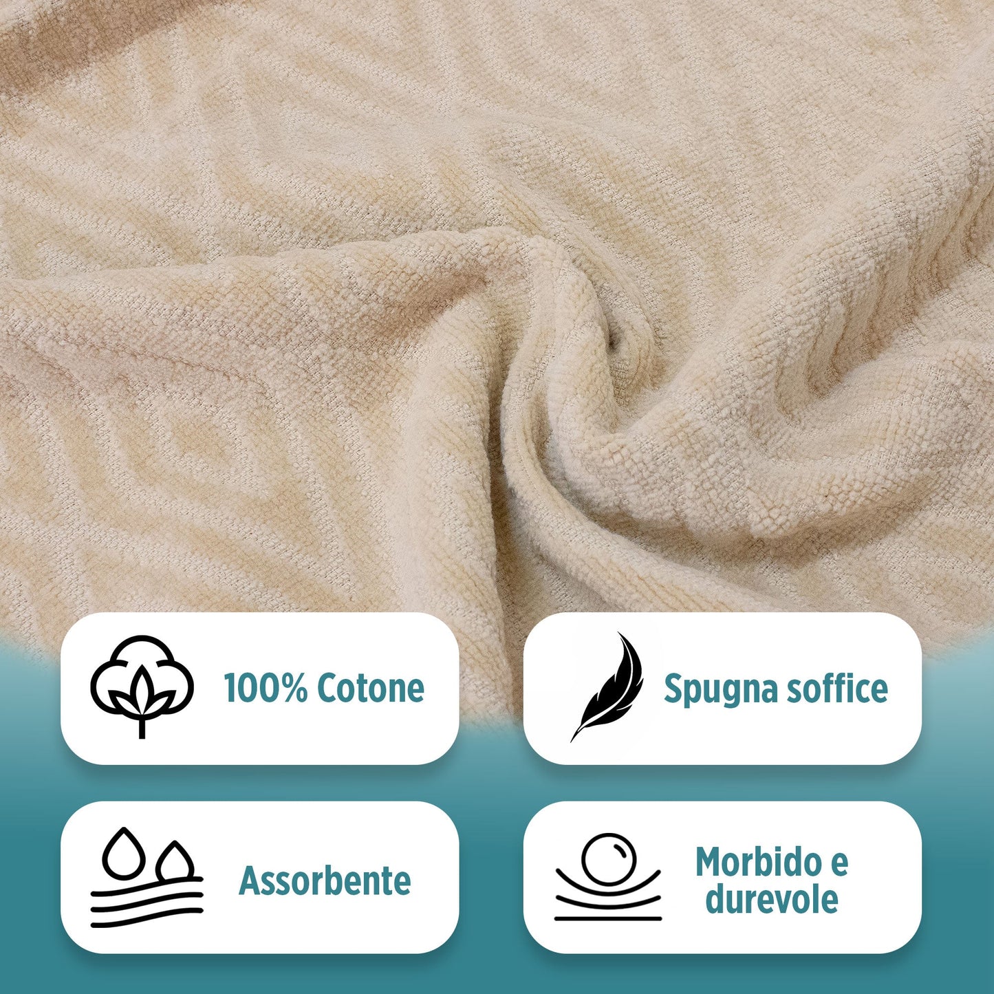 Completo bagno asciugamani accappatoi set uomo donna in spugna di cotone 7121