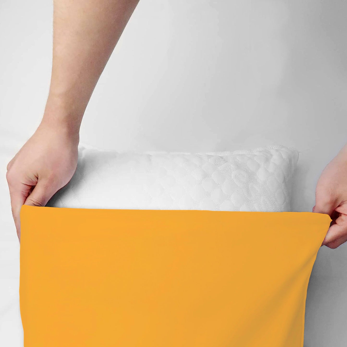 Coppia federe cuscini letto in cotone Copricuscini guanciale in tinta unita 7127