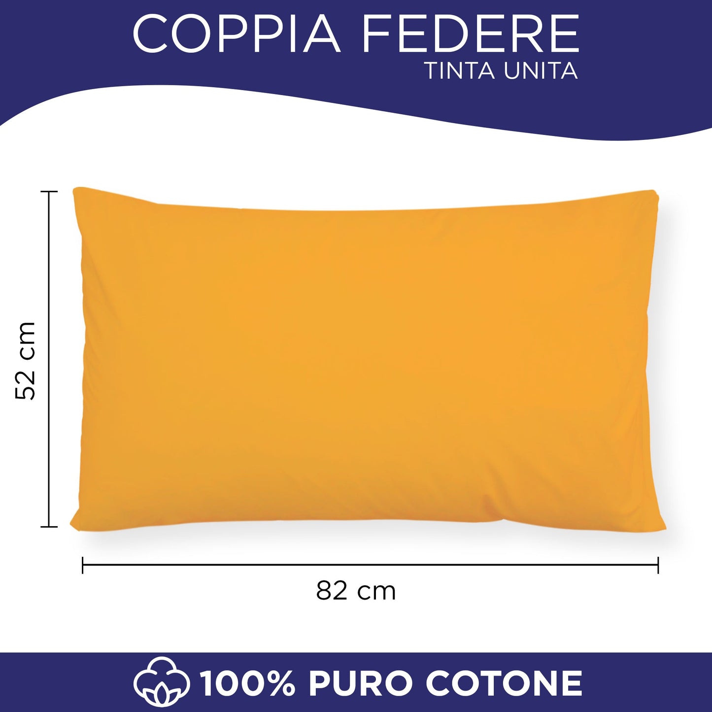 Coppia federe cuscini letto in cotone Copricuscini guanciale in tinta unita 7127