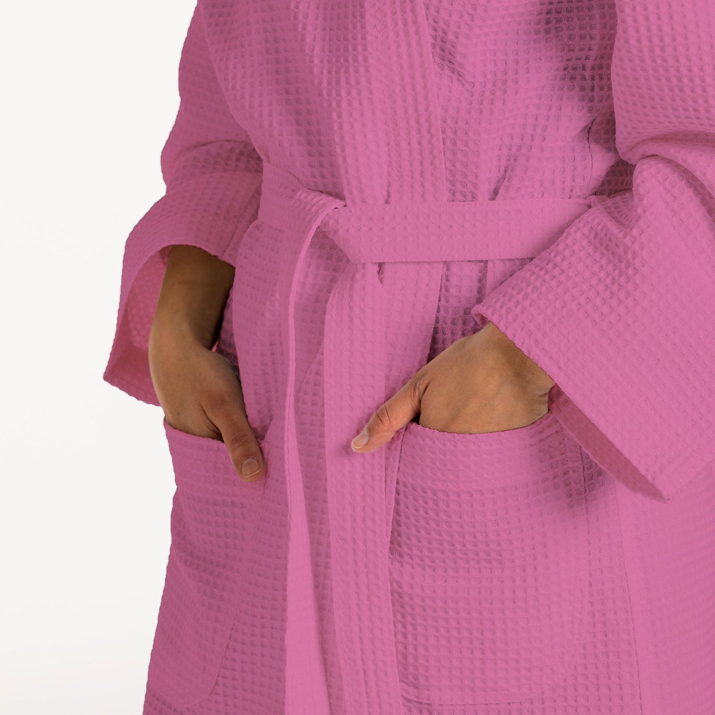 Accappatoio Nido d’Ape Unisex Uomo Donna leggero con Cappuccio e tasche 7130