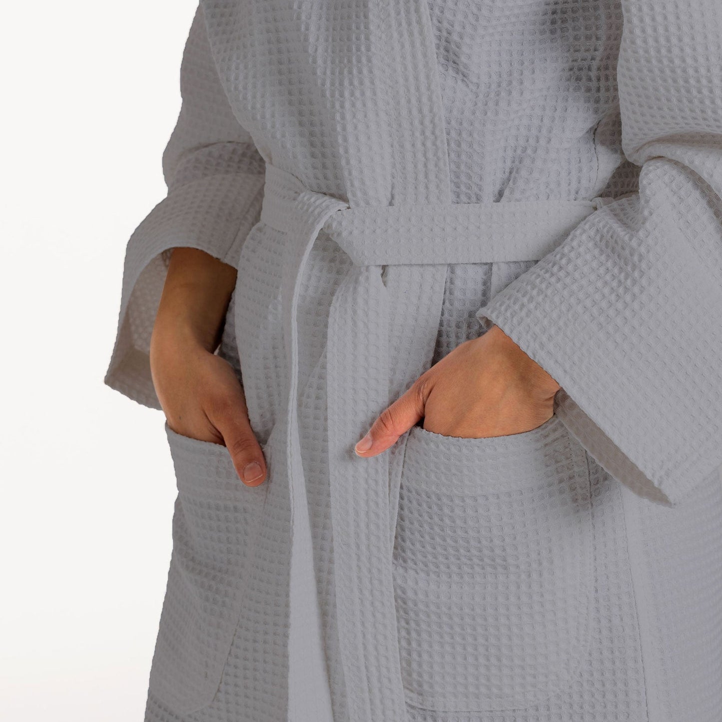 Accappatoio Nido d’Ape Unisex Uomo Donna leggero con Cappuccio e tasche 7130