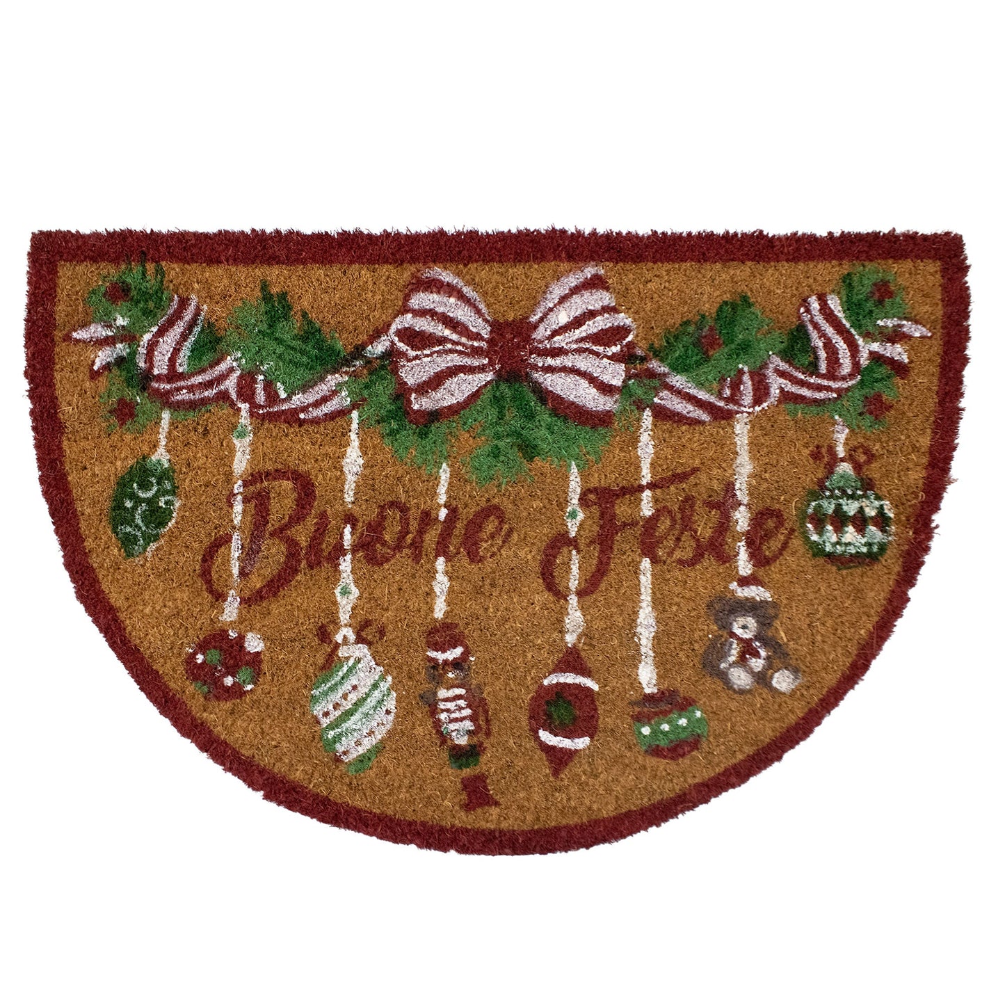 Tappeto zerbino natalizio in cocco stampato antiscivolo 40x60 cm Natale 7131
