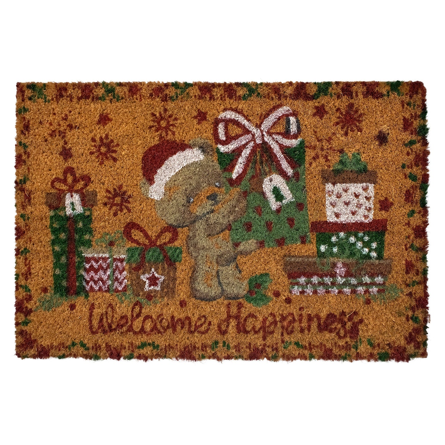 Tappeto zerbino natalizio in cocco stampato antiscivolo 40x60 cm Natale 7131
