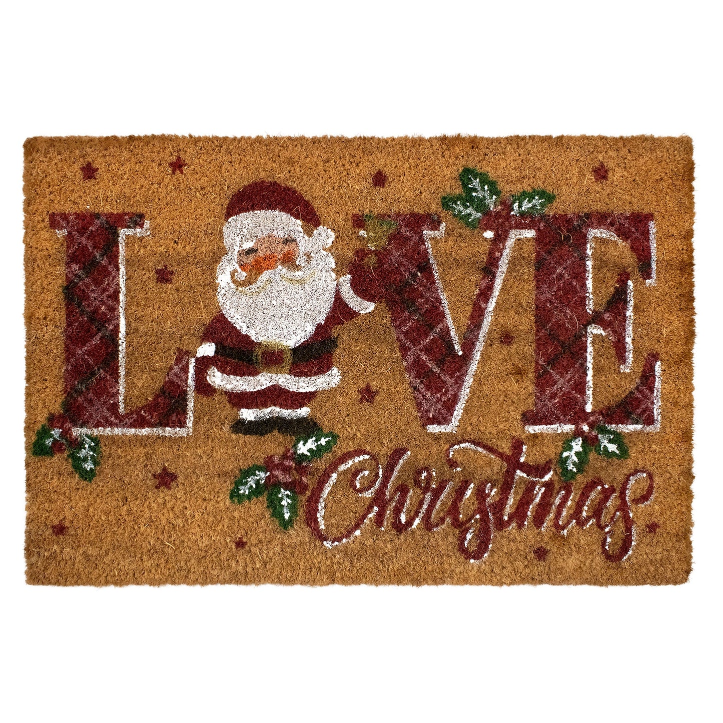 Tappeto zerbino natalizio in cocco stampato antiscivolo 40x60 cm Natale 7131