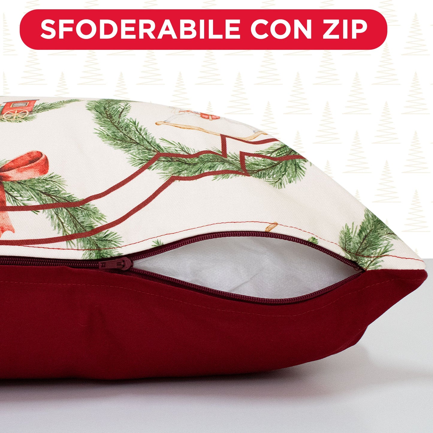 Cuscino arredo natalizio in Cotone addobbi decori Natale Dondolo 7146