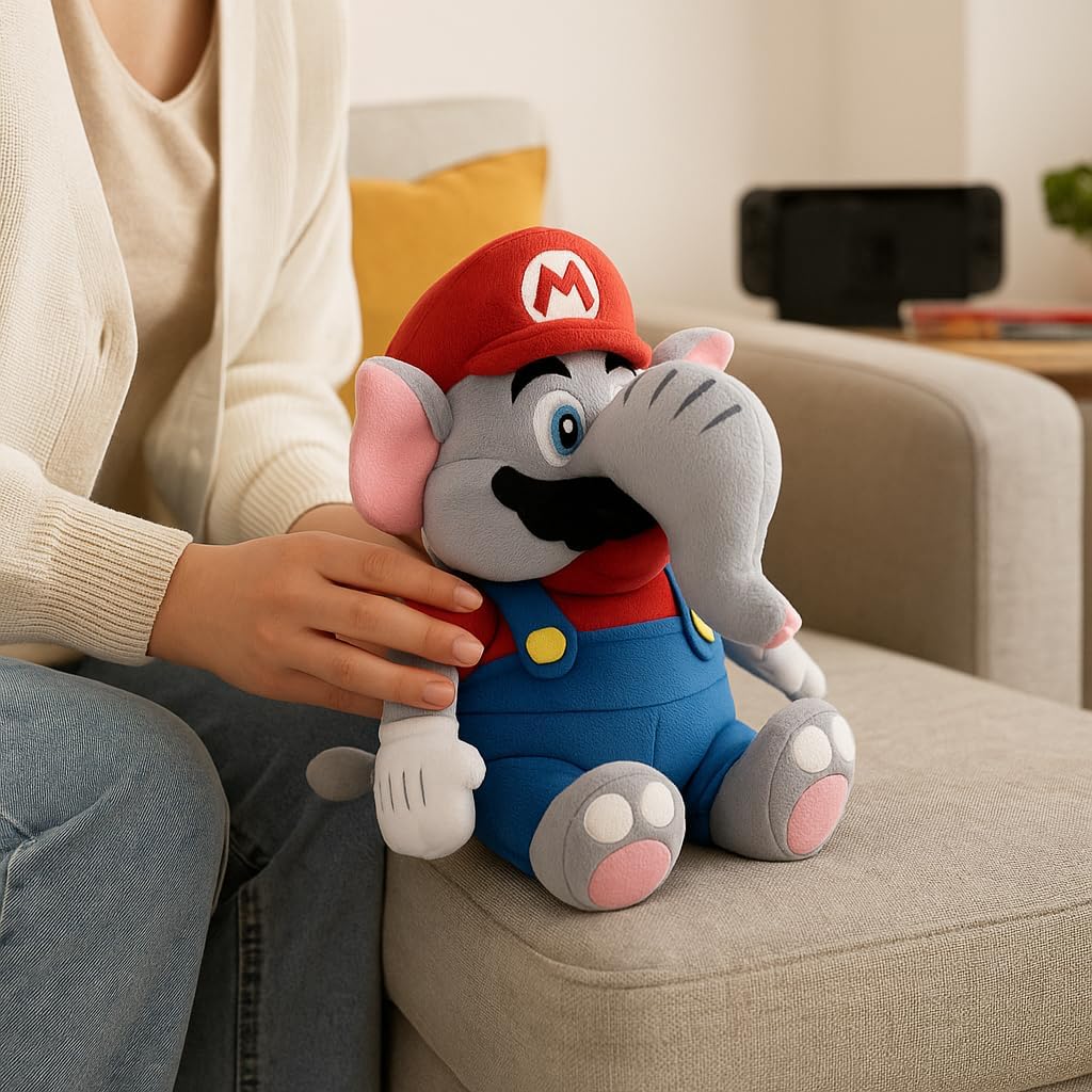 Super Mario Bros. Wonder Peluche Figure Mario Elefant 27cm Nintendo Switch