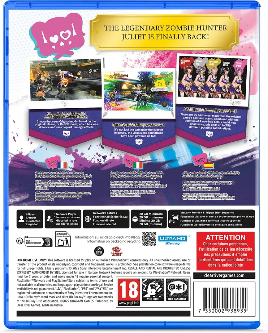 Lollipop Chainsaw Repop Ps5 Gioco Italiano Multilingue Pal Ita Playstation 5