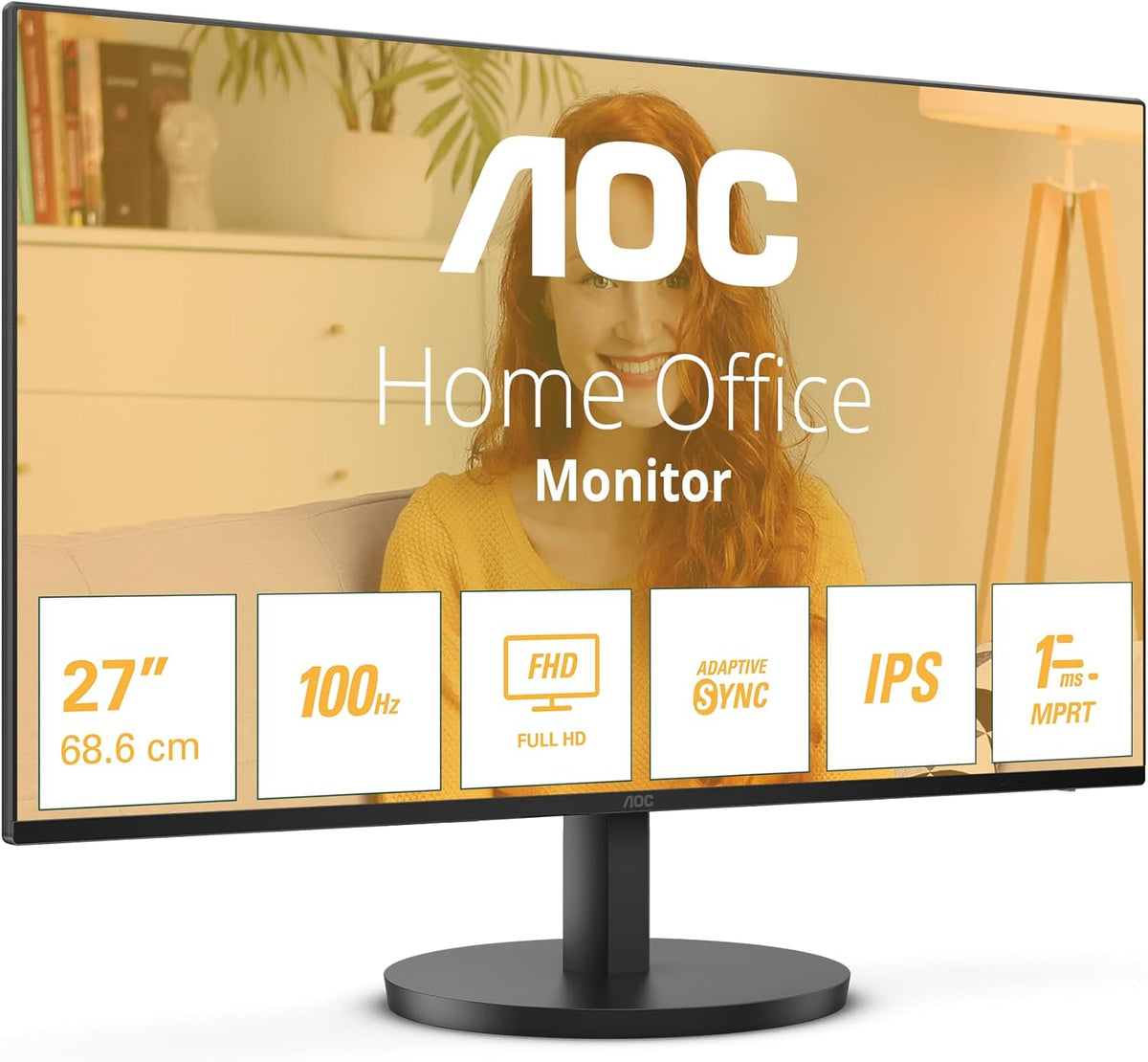 Aoc Monitor 27" Led Fhd Full Hd IPS 27B3HA2 Hdmi PC 100Hz 1920x1080