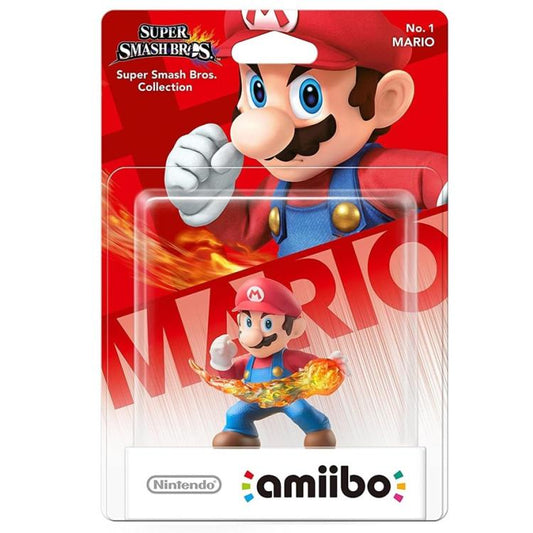 AMIIBO NINTENDO SUPER SMASH BROS COLLECTION - MARIO FIGURE STATUA N.1 COLLEZIONE