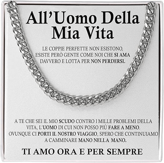 Collana da Uomo - All'uomo della mia Vita.