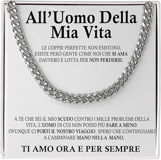 Collana da Uomo - All'uomo della mia Vita.