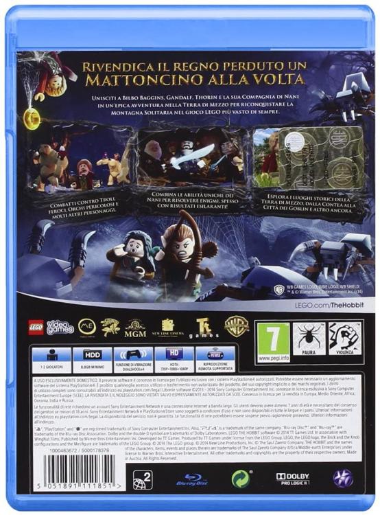 Lego The Hobbit Ps4 Lord Of The Rings Game Playstation 4 Italian Eu New