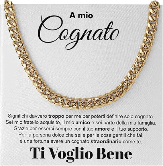 Collana da Uomo Oro - A mio Cognato