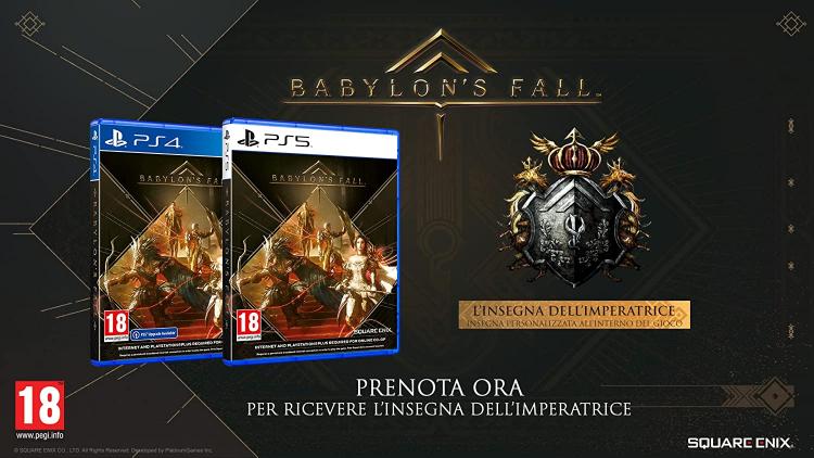 BABYLON'S FALL PS5 GIOCO ITALIANO PLAY STATION 5 VIDEOGIOCO MULTILINGUA NUOVO