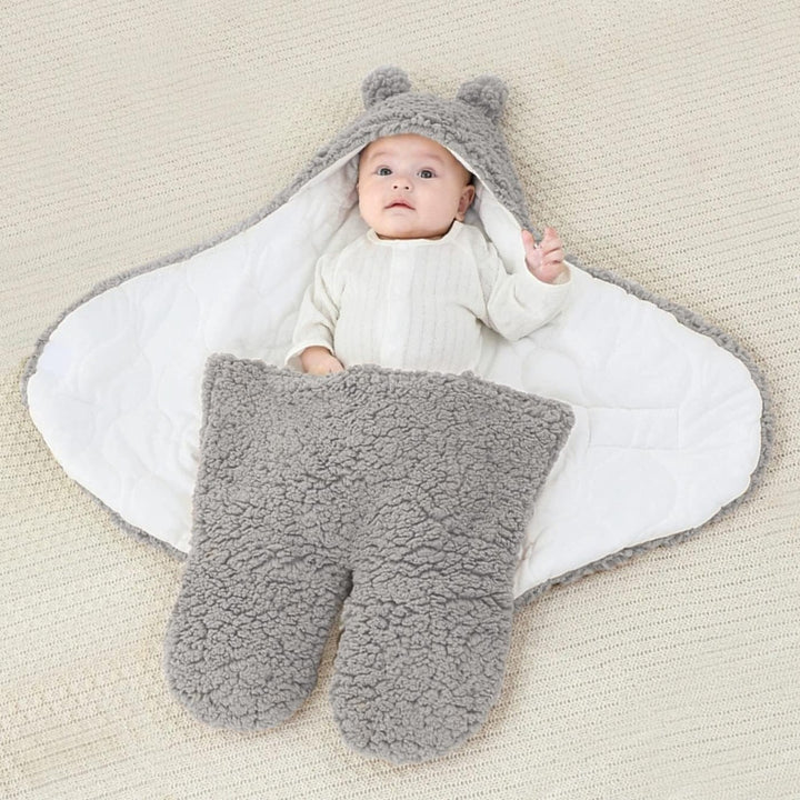 Coperta Teddy Bear Baby Blanket Fluffikins - Morbidezza e Calore per il Tuo Piccolo Grigio