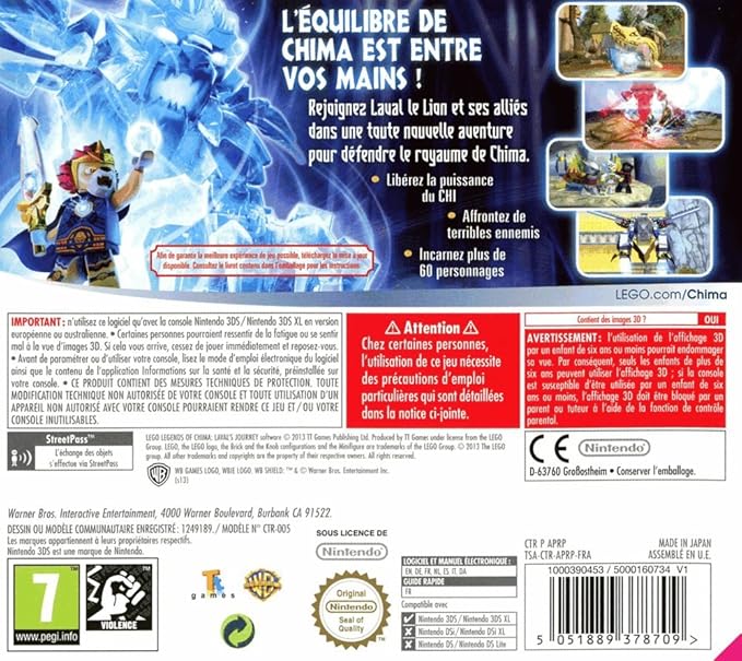 Lego The legends of Chima Nintendo 3DS Nuovo Sigillato EU