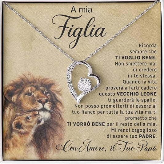 Collana A Mia Figlia - Con Amore, il Tuo Papà.