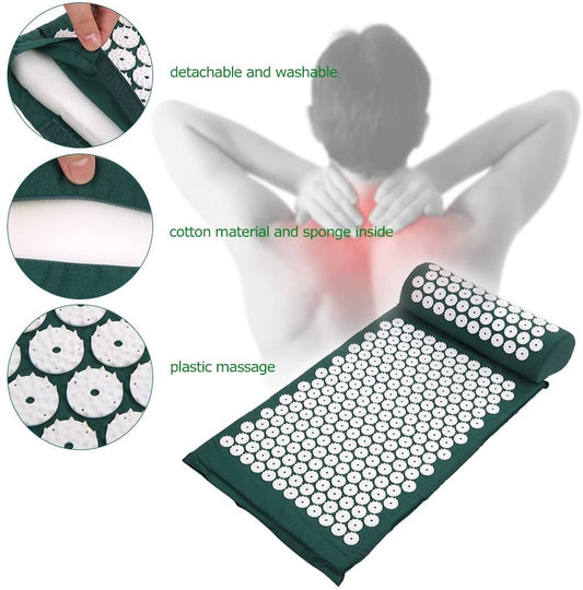 Cuscino Massaggiante Tappetino Per Digitopressione Massaggiatore Alleviare Lo Stress Dolore Agopuntura Massaggio Cuscino Spike Yoga Mat