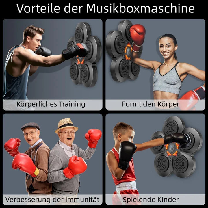 Macchina da Boxe Musicale Intelligente, 9 Modalità, Boxe Interattiva a Parete, Fitness Dinamico con Bluetooth