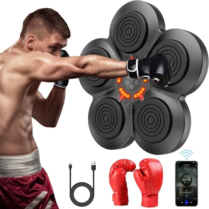 Macchina da Boxe Musicale Intelligente, 9 Modalità, Boxe Interattiva a Parete, Fitness Dinamico con Bluetooth