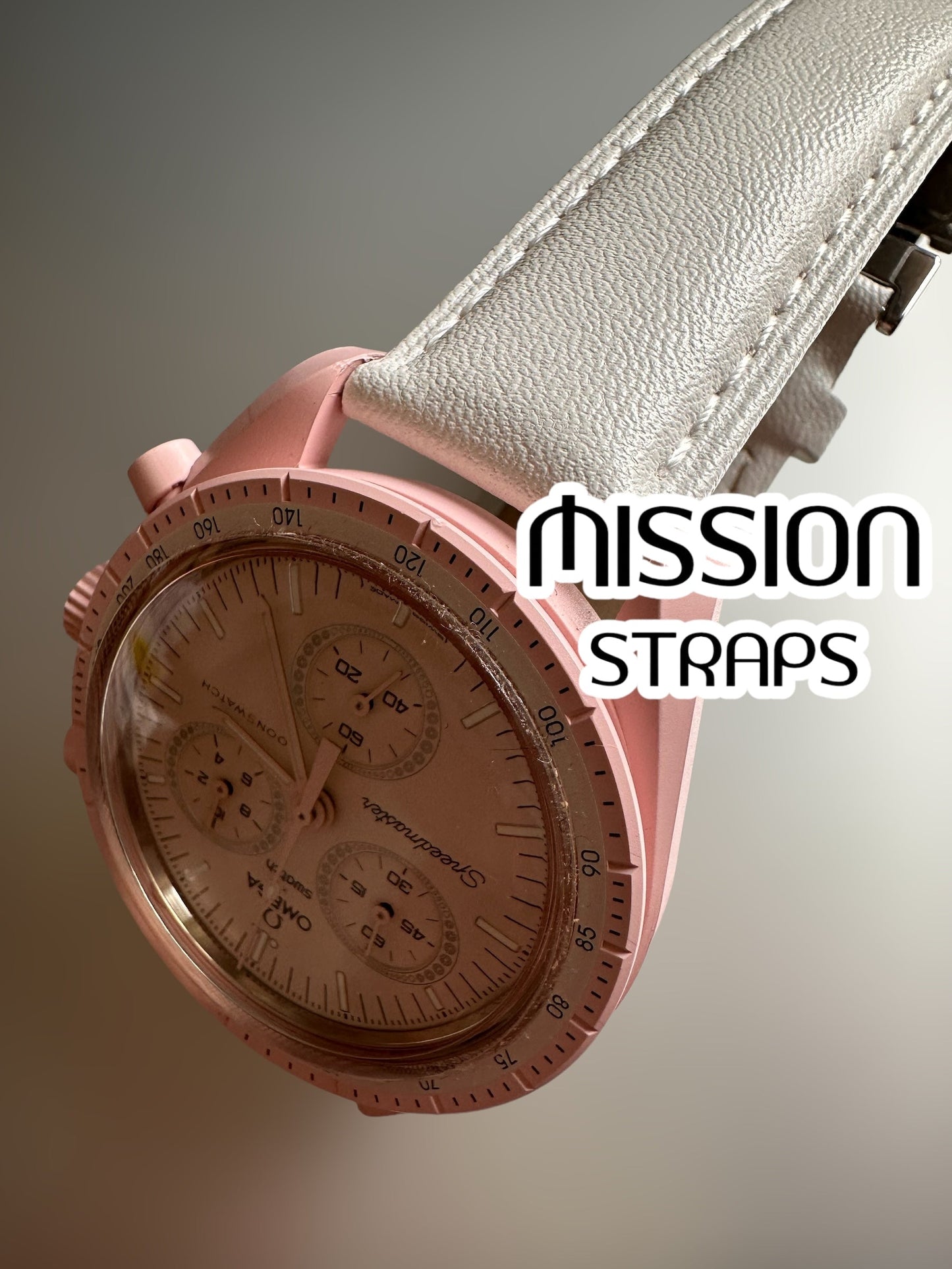 Cinturini PELLE IMBOTTITA di qualità per Omega x Swatch