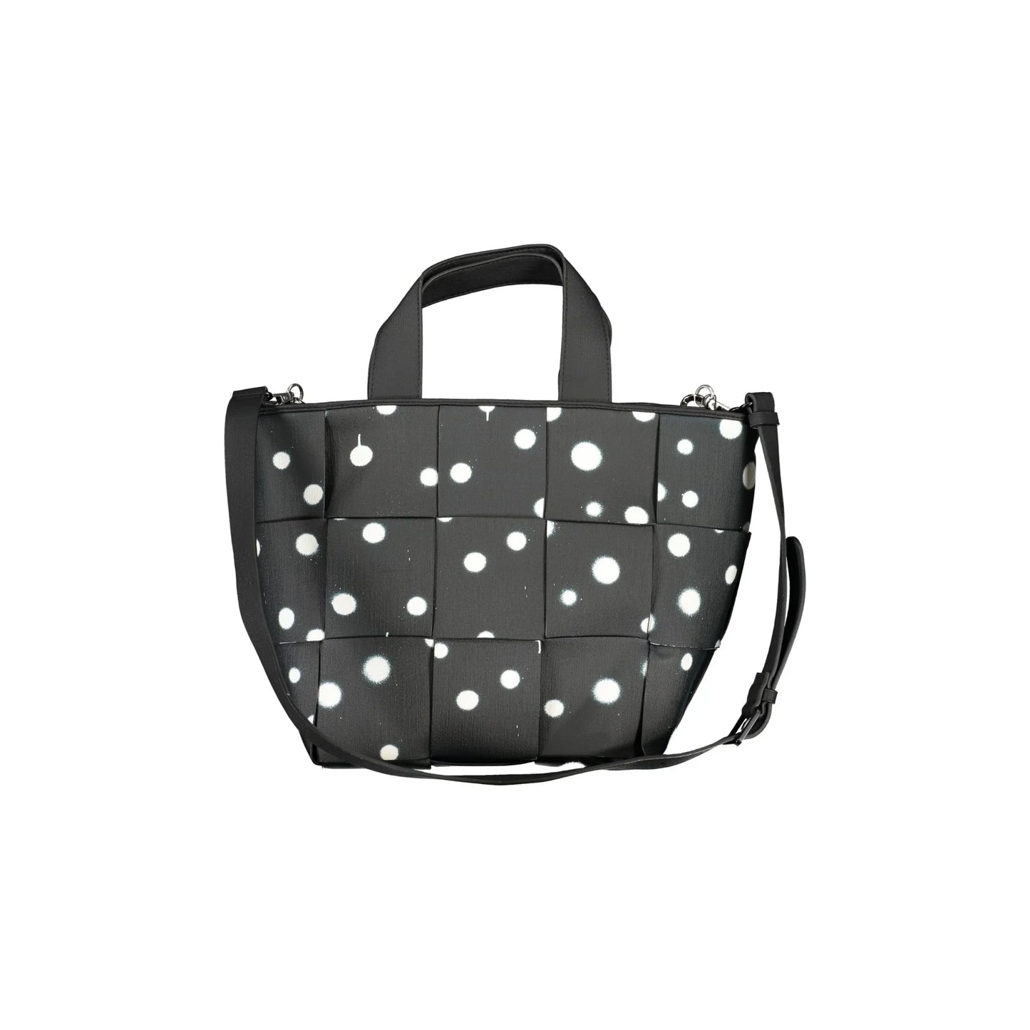 DESIGUAL Borsa Donna Nera a Mano e Spalla con Tracolla Catena