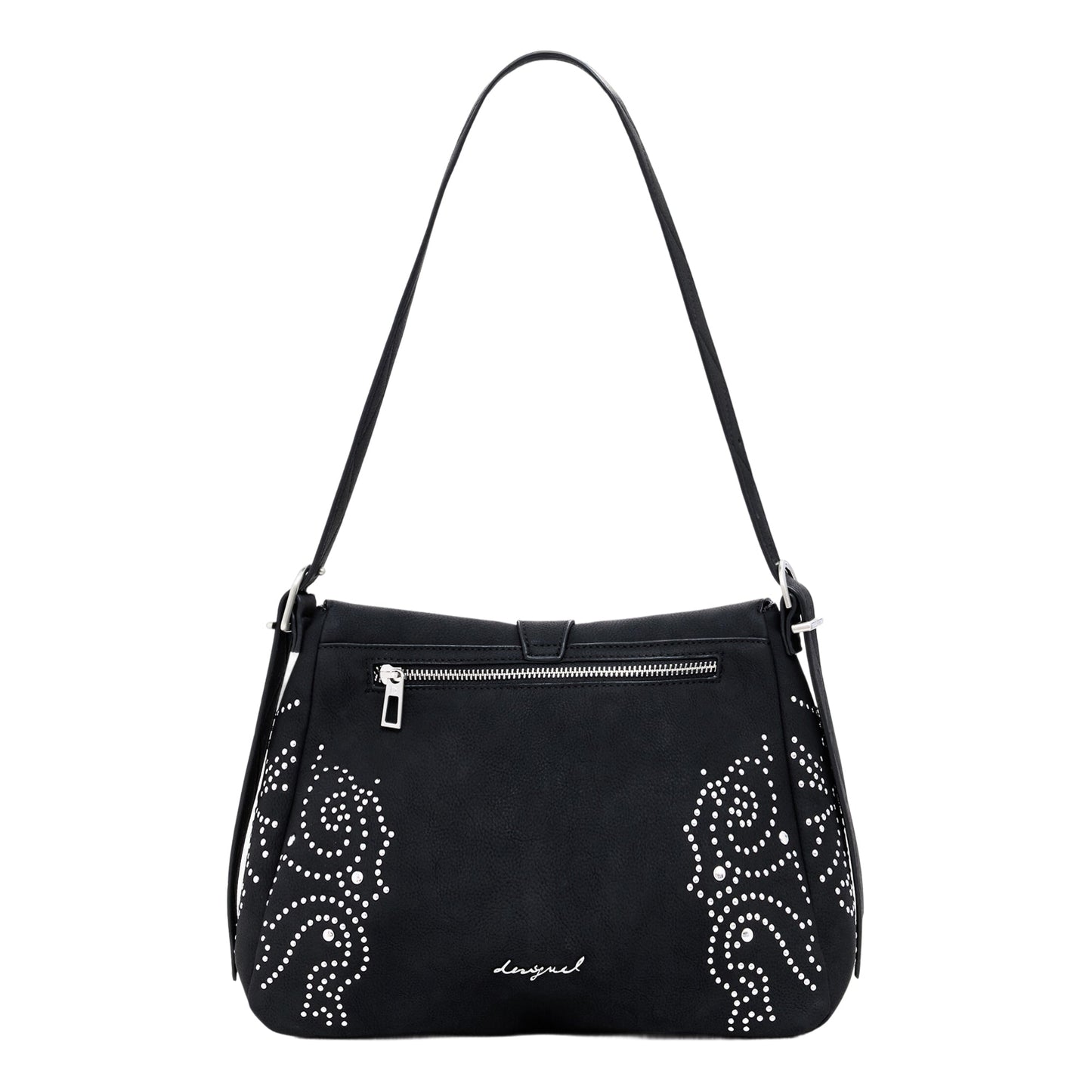 DESIGUAL Borsa Donna Nera Poker Face Posadas con Borchie