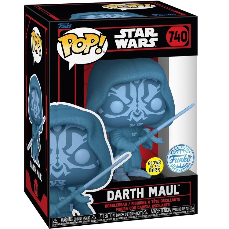 Funko Pop! Star Wars (740) Darth Maul - Exclusive - Glows In The Dark Figure 9Cm