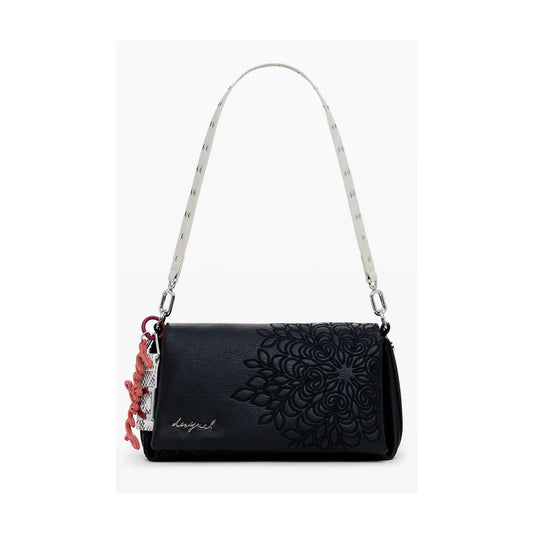 DESIGUAL Borsa Donna a Spalla e Tracolla Nera, Sierra Naron Medium Flap