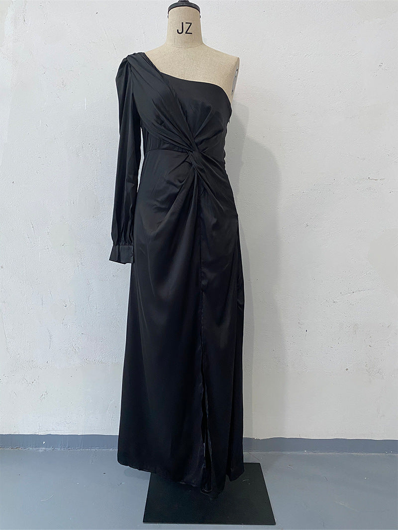 Fashionable Socialite Temperament Waist Tied Slim Fitting Long Skirt For Women