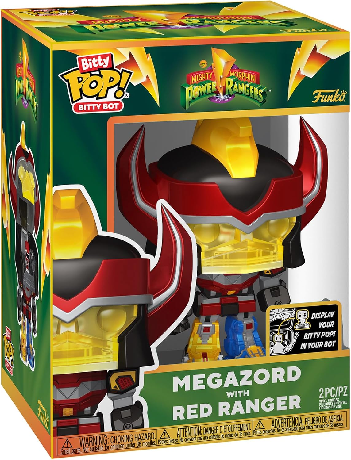 Funko Bitty Pop ! Bitty Bot - Power Rangers Mighty Morphin - Megazord With Red Ranger