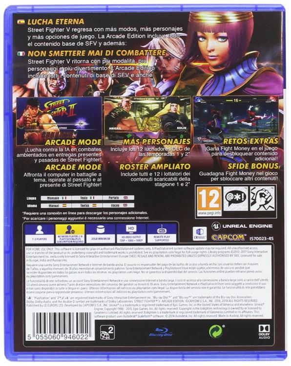 Street Fighter V Arcade Edition Ps4 Videogioco Playstation 4 Gioco Italiano