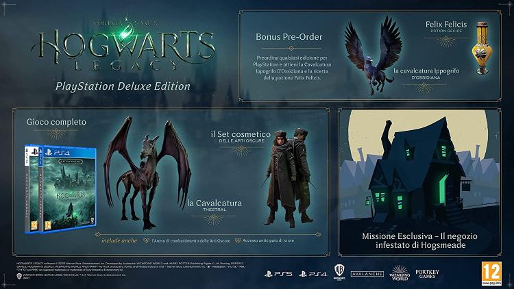 Hogwarts Legacy Deluxe Edition Ps4 Harry Potter Game Playstation 4 Italian Pal
