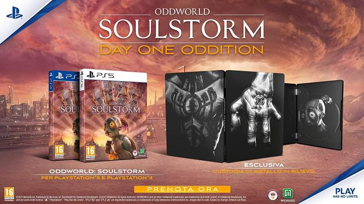 Oddworld Soulstorm Day One Oddition Steelbook Ps4 Italian Game PlayStation 4